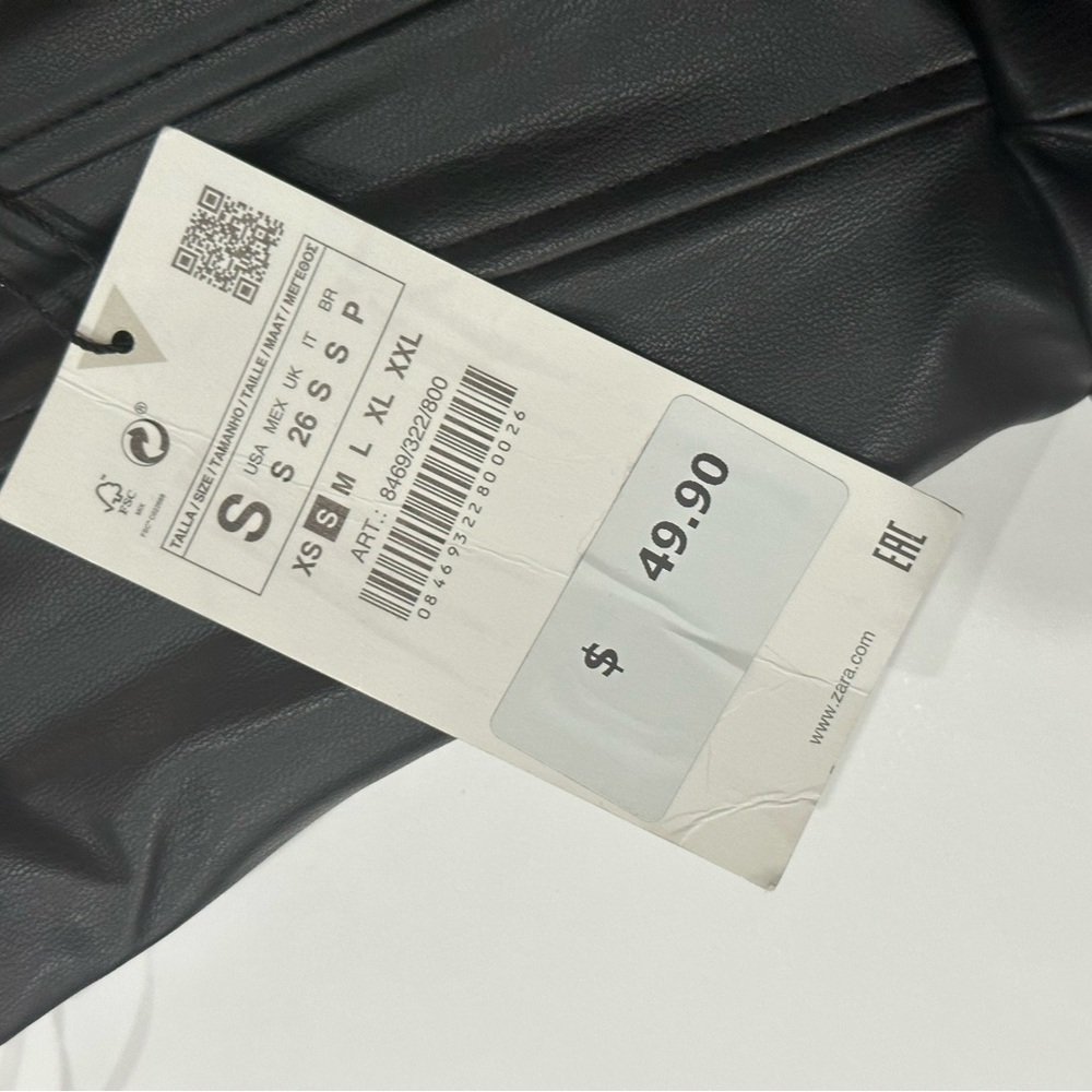Zara faux leather strapless corset touched mini dress - Picture 4 of 7